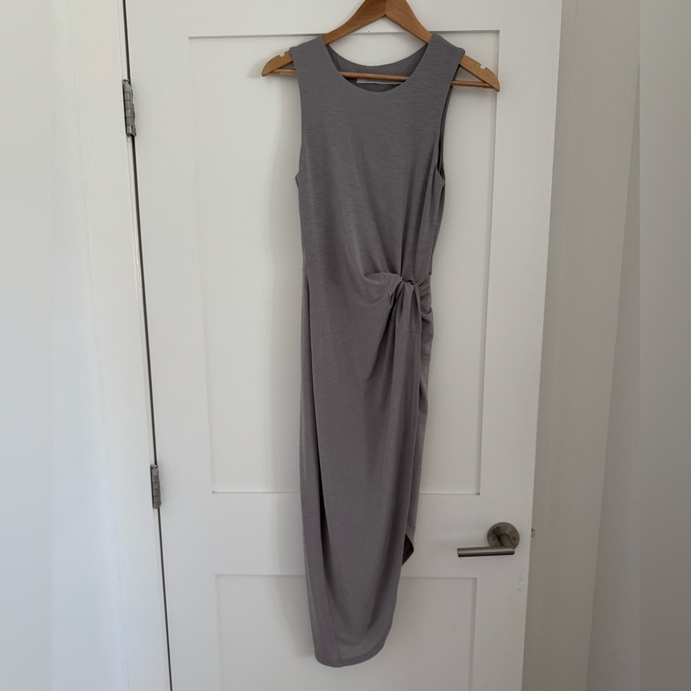 Lovers + Friends Jenna Wrap Gray Dress
